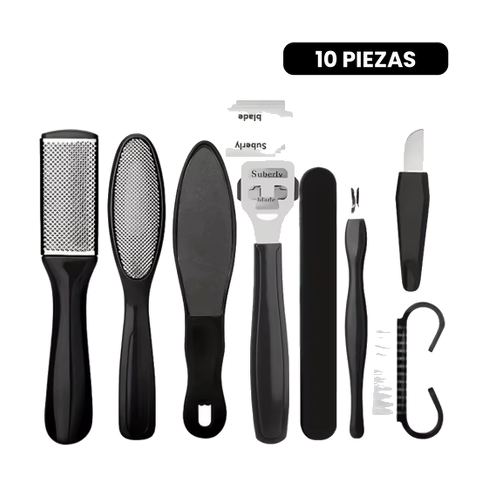 PediPure Kit de Pedicura Profesional 10 en 1